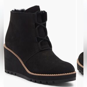 Eileen Fisher Women's Black Wedge Ankle Boots